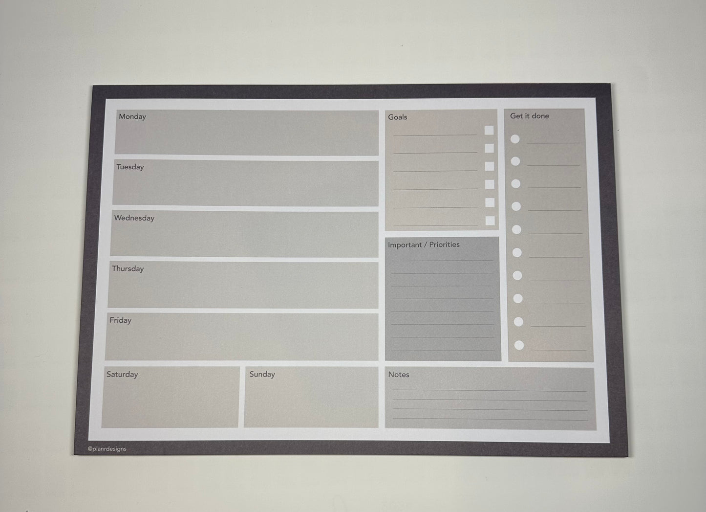 A4 Desk Planner - Blue/Grey