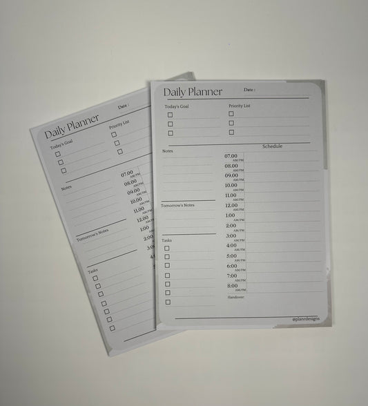 Daily planner A5 notepad