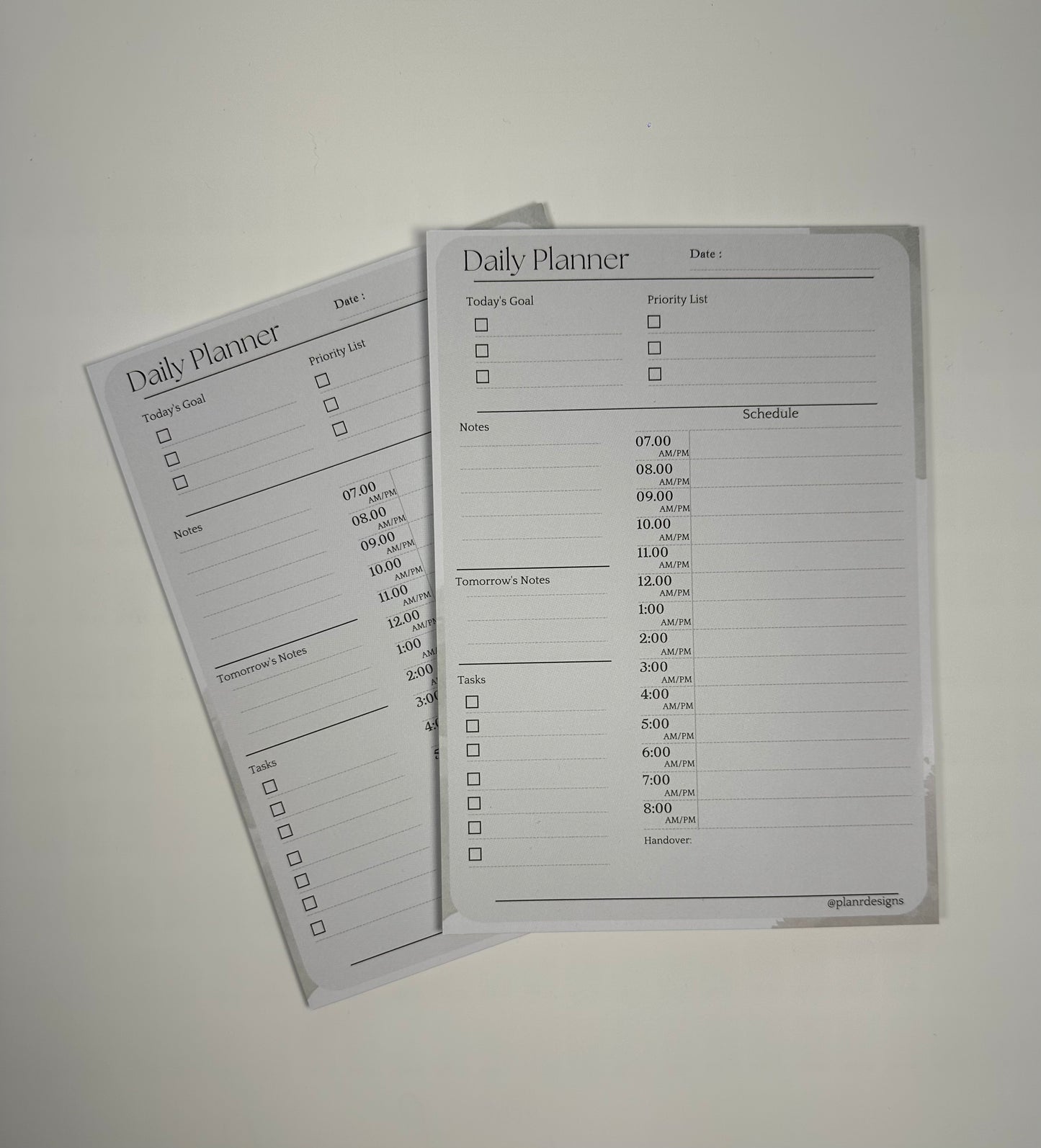 Daily planner A5 notepad