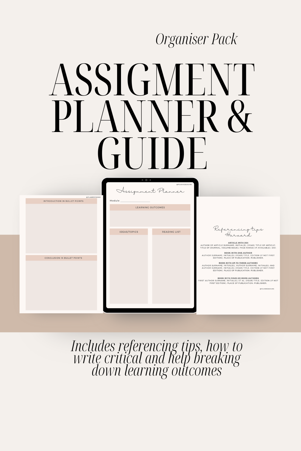Assignment planner guide
