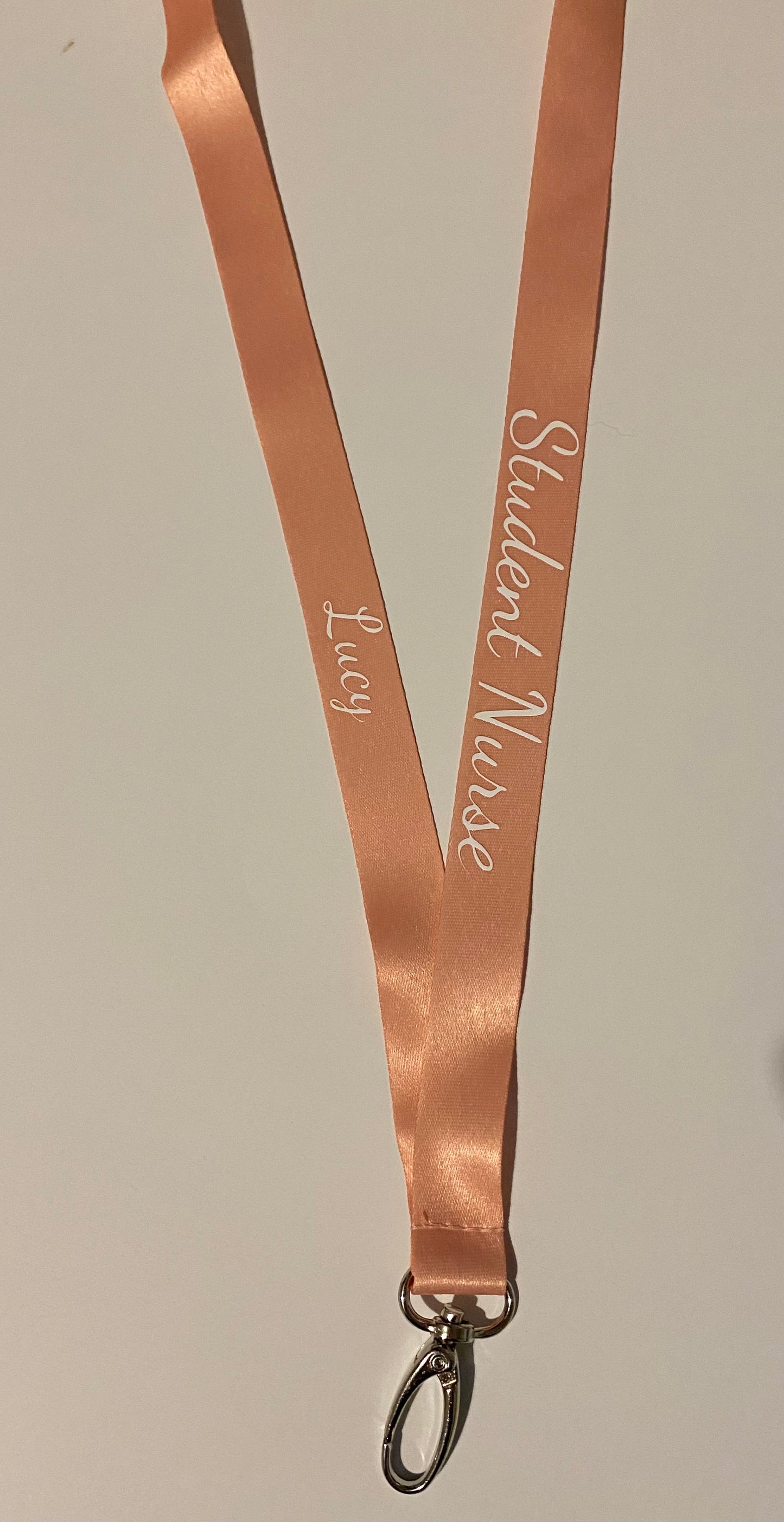 Personalised Lanyard / Salmon Pink