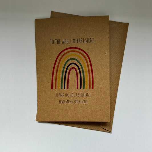 Department Thank you card - Rainbow