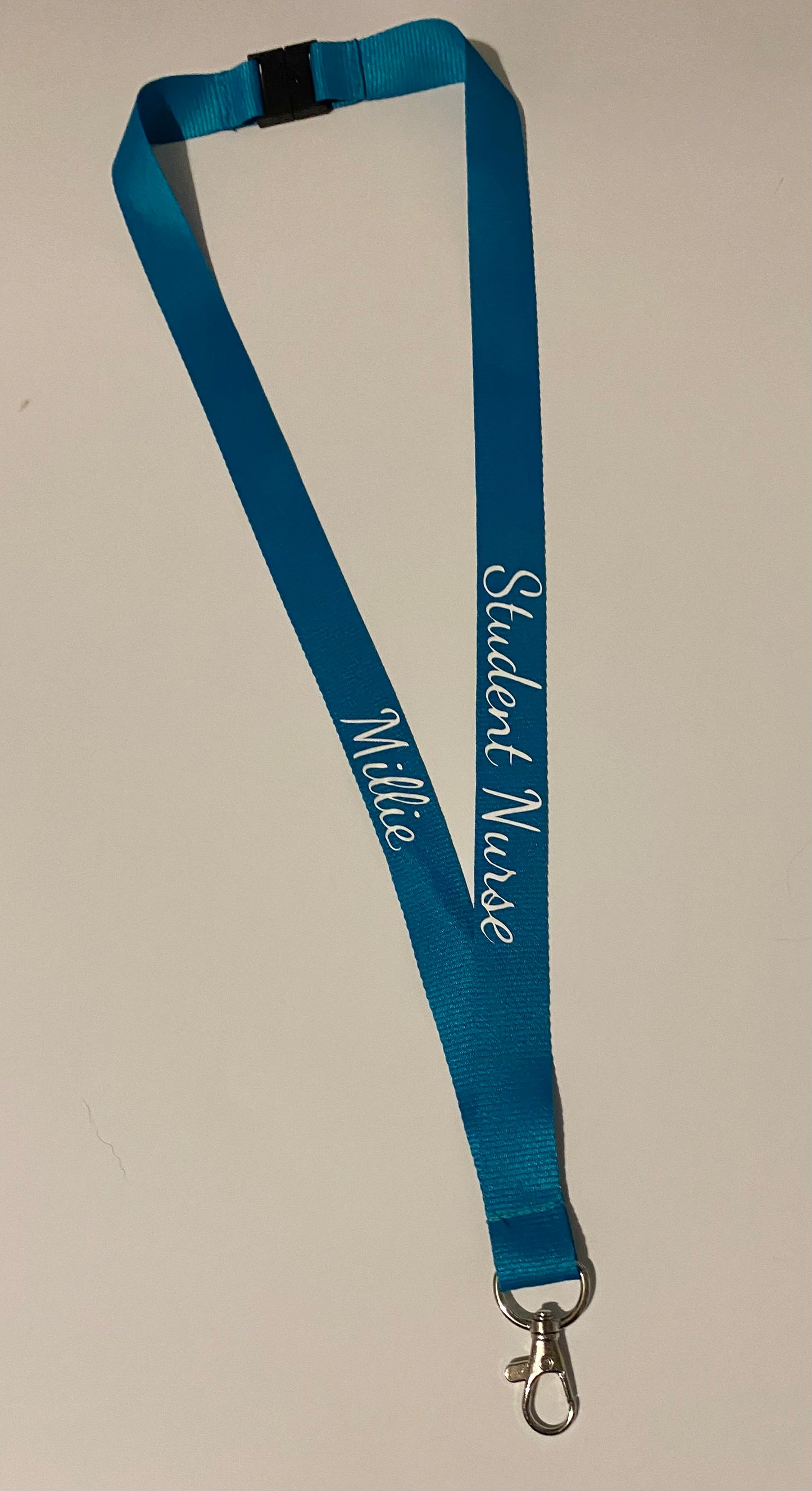 Personalised Lanyard / Peacock Blue