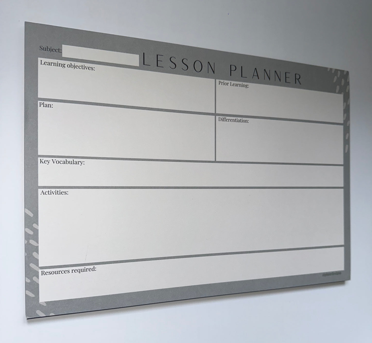 Lesson Planner Deskpad