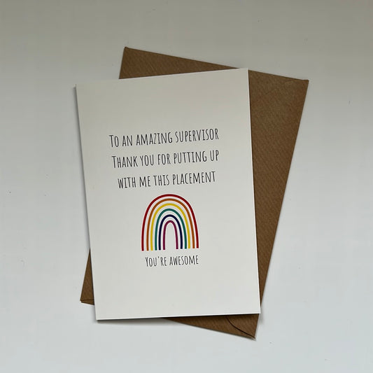 Thank you supervisor card - Rainbow