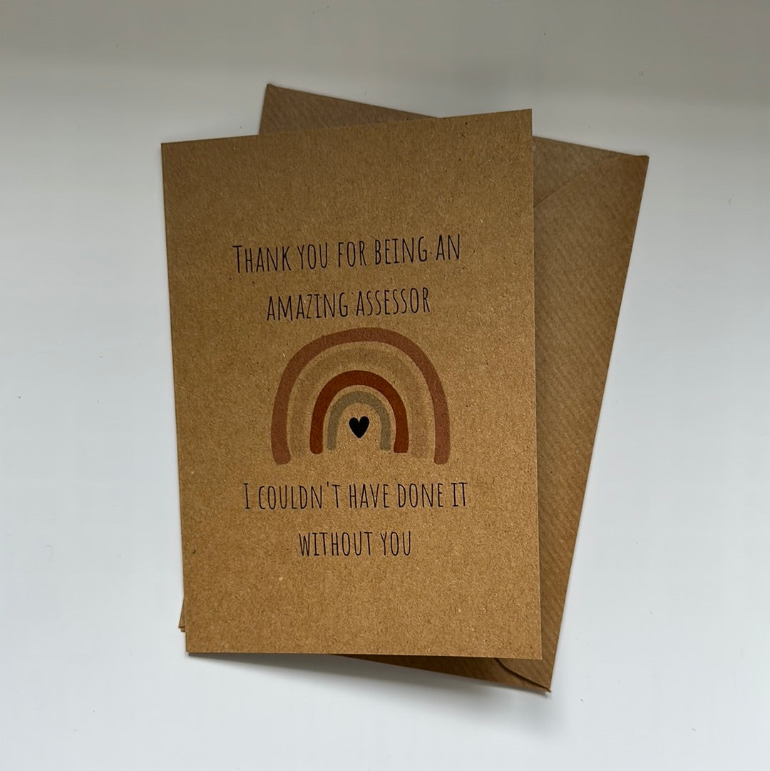 Assessor Thank you card - Rainbow